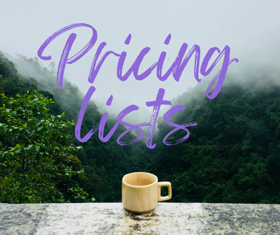 Pricing List